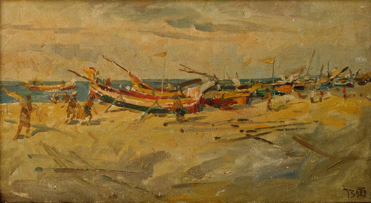Boats on the Kelantan Beach